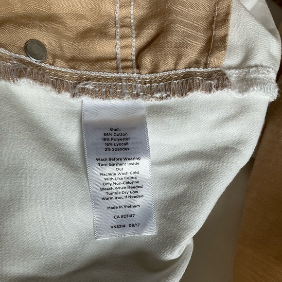 Talbots Slim Ankle Jeans Womens 14W White Cotton Blend Stretch Pockets - Picture 5 of 5